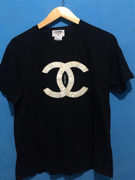 chanel logo shirt fake|vintage chanel t shirt.